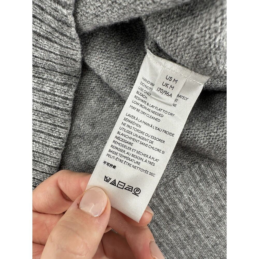 Anthropologie Sweater Sz M Cowlneck Ribbbed Oversized Grey Paloma Balloon Sleeve - Picture 8 of 12